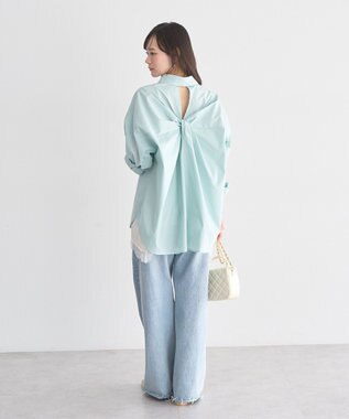 earth music&ecology バックツイストオーバーシャツ Mint