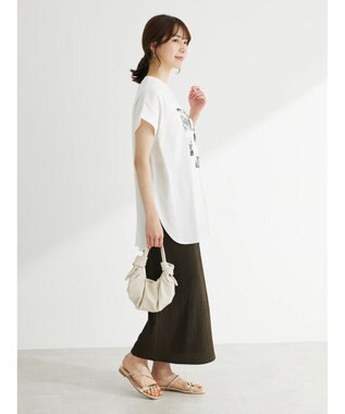 Green Parks ふくれＪＱ　Ｉラインスカート Dark Brown