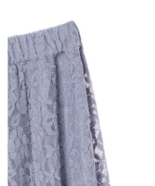 earth music&ecology 起毛レースフレアスカート Grayish Blue