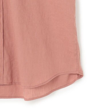 JOSEPH HOMME 【LEON 掲載】リネンストレッチブロード　バンドカラーシャツ ライトオレンジ系