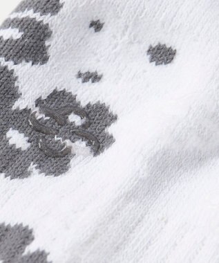 FILA GOLF／marie claire 【marie claire SPORT】アンクルソックス フラワー柄 ブラック