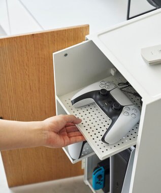 tower ゲーム機収納ラック タワー ホワイト ホワイト