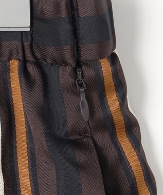 自由区 マルチストライプジャカード スカート ブラウン系