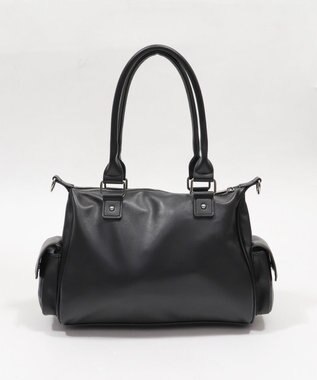 WEGO ポケットデザインボストンショルダー ブラック