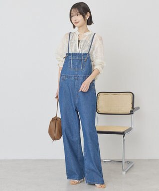 AMERICAN HOLIC ミドルオンスデニムサロペット Light Indigo