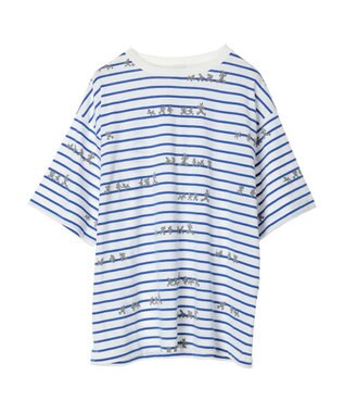 AMERICAN HOLIC 発砲プリントボーダーＴシャツ／Ｄｉｓｎｅｙ Border Ivory