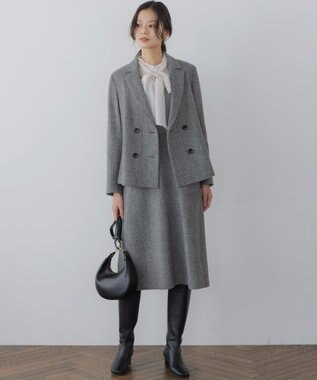 組曲 S シックツイード ジャケット ブラック系