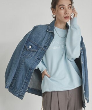 WEGO 【ANGIE VINTAGE】ビッグシルエットデニムジャケット / オーバーサイズGジャン ブルー