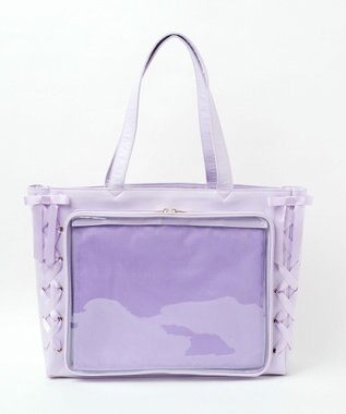 WEGO 【痛バ＆推し活グッズ】レースアップフレーム痛バッグL ライトパープル