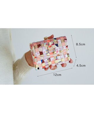 tsumori chisato CARRY エポネコメッシュ 2つ折り財布 がま口 ピンク