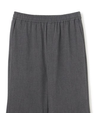 UNFILO L 【セットアップ着用可/ウエストゴム】マイビューティ セミフレアパンツ チャコール