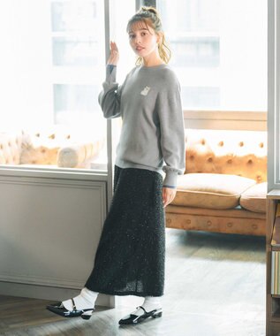 Feroux シャギーナロー スカート ブラック系