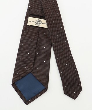 J.PRESS MEN 【JAPANESE SILK FRESCO TIE COLLECTION】ドット ネクタイ ブラウン系