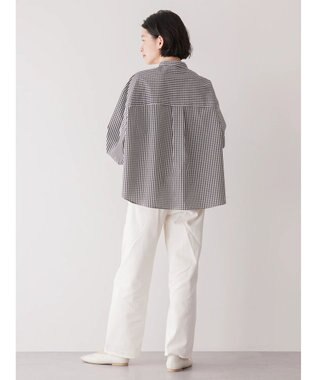 AMERICAN HOLIC イージーケア切替タックワイドシャツ Gingham Check
