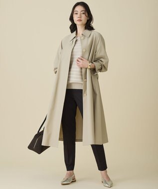 自由区 コットンサテンテーパード パンツ ［新色］ダークブラウン系