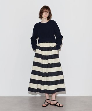 NAVE 【Nave 　洗える】ルピナス コットンニットトップス ネイビー系