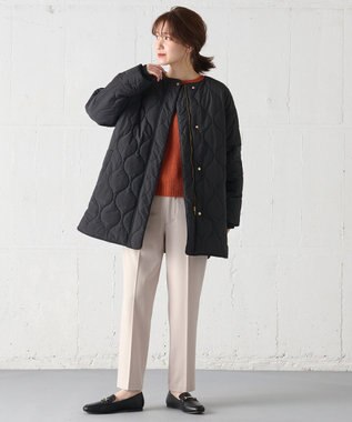 ANY 【ウエストゴム/リントラク加工/裏起毛/ストレッチ】シークレットウォーム　テーパードパンツ アイボリー