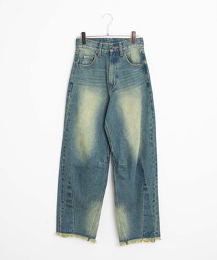 WEGO ヴィンテージウォッシュカーブデニムパンツ デニム