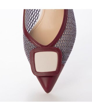 MODE ET JACOMO <MODE ET JACOMO>ポインテッドバックルデザインパンプス ブラウンミックス