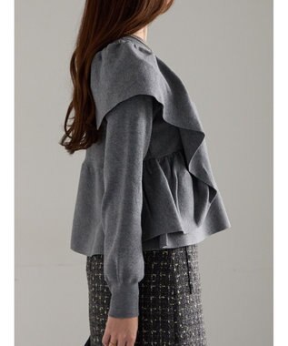 Te chichi アシンメトリーフリルニット《2025winter catalog item》 グレー