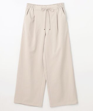 ANY L 【ウエストゴム】イージケア美脚パンツ ワイド サンドベージュ