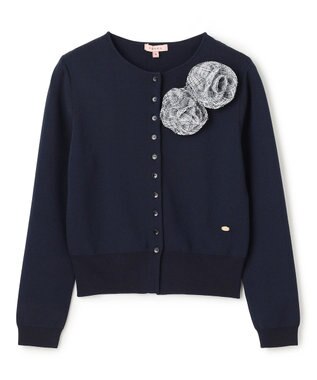 TOCCA GLOW CORSAGE KNIT ニットカーディガン ネイビー系
