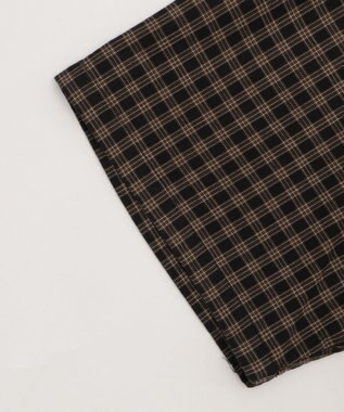 WEGO 【ユニセックス着用ITEM】ブリーチチェックロゴシャツ（SS） ブラックチェック1