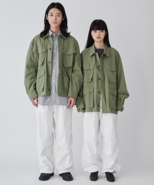 WEGO 【ユニセックス着用ITEM】ファティーグジャケット カーキ