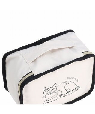 ACE BAGS & LUGGAGE HAyU × ace. トラベルポーチ S 猫柄 17821 アイボリー