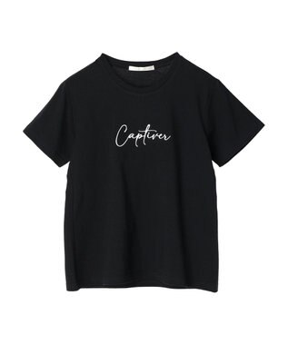 Green Parks ・Ｐｅｔｉｔ　Ｆｌｅｕｒ　ロゴ刺繍Ｔシャツ Black