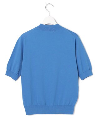 23区 【Oggi5月号掲載/洗える】プレミアムビオコットン 半袖 ニット ブルー系