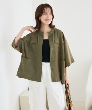 Green Parks ミリタリーシャツジャケット Khaki