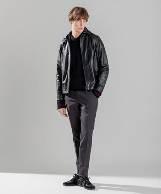 JOSEPH HOMME ライトラムナッパ　フードブルゾン ブラック系