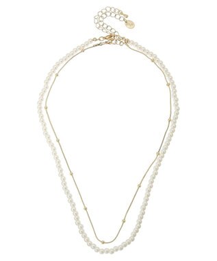 AMERICAN HOLIC ベビーパール・メタルボールＳＥＴネックレス Gold