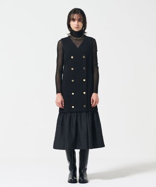 GRACE CONTINENTAL カルゼコンビジレワンピース ブラック