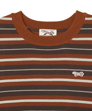 AMERICAN HOLIC 【PENNEY'S】レトロボーダー半袖ニット Orange