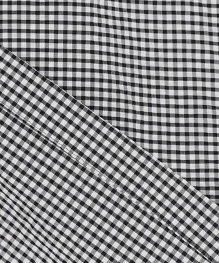 J.PRESS LADIES L 【洗える】Lightストレッチギンガム シングル トレンチコート ブラック×ライトグレーギンガム系