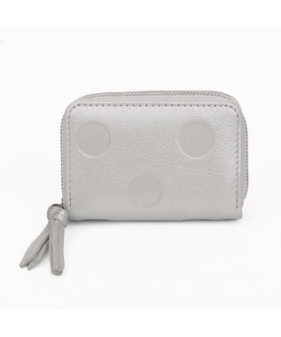 UNBILLION ペルケ perche / ドット型押し・ジャバラカードキーケース シルバー