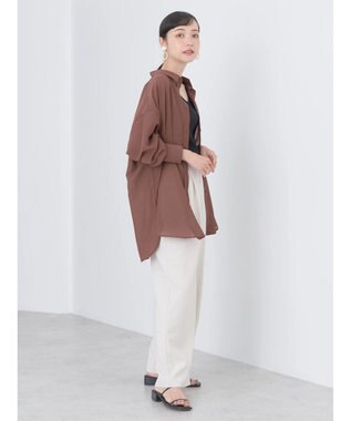 earth music&ecology シアーボーイズライクシャツ Brown