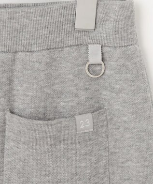 23区GOLF ウォッシャブルで気軽に着られる【WOMEN】モールボーダー ニットスカート ライトグレー系1