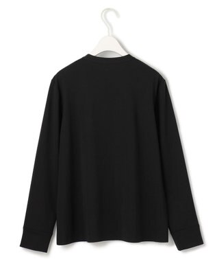 ICB 【洗える】 コンパクトモクロディ バンドカラーカットソー［アビガイルテープ］ ブラック系