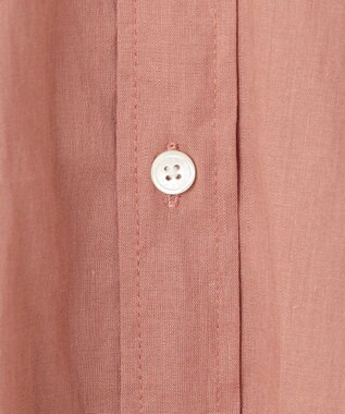 JOSEPH HOMME 【LEON 掲載】リネンストレッチブロード　バンドカラーシャツ ライトオレンジ系