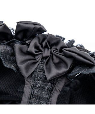 PET PARADISE cherircouture ツイード ベストハーネス 《ブラック》 Ｓ ブラック