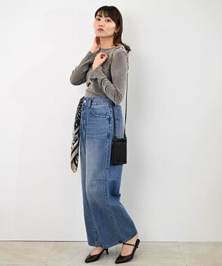 woadblue ＜坪田あさみさんコラボ＞DADA  ダダ  /  LT BLUE ワイドデニムパンツ LIGHT BLUE