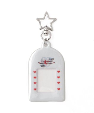 WEGO 【痛バ＆推し活グッズ】ラメモチーフIDフォトケースキーホルダー ホワイト