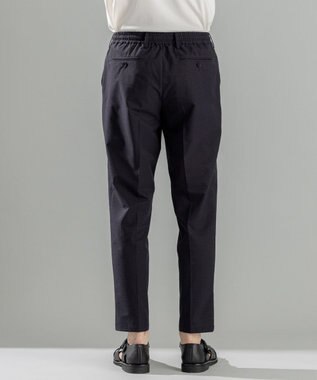 JOSEPH HOMME 新型・新柄【洗える/ストレッチ/シワになりにくい/セットアップ対応可】クールドッツストレッチ ドロスト付テーパードパンツ / PEGG CONVERTIBLE ネイビー系