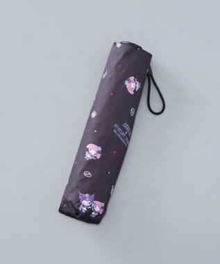 AURORA 【 ANNA SUI（アナ スイ）】マイメロディ&クロミ 晴雨兼用傘（折りたたみ傘）総柄 ブラック