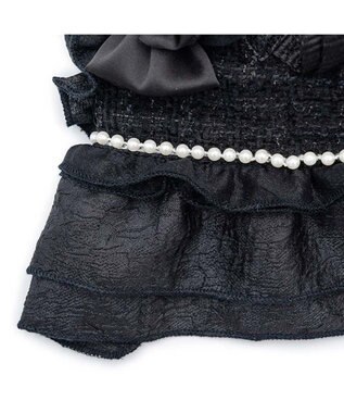 PET PARADISE cherircouture ツイード ベストハーネス 《ブラック》 Ｓ ブラック