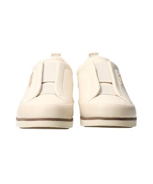 INTER-CHAUSSURES 【BUSSOLA】撥水フラットスリッポンスニーカー ホワイト