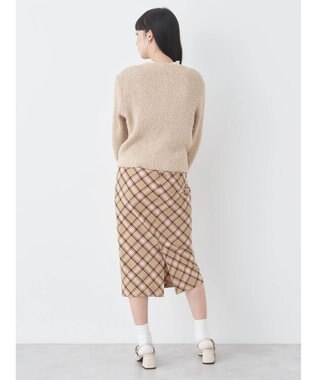 earth music&ecology カールヤーンカーディガン Beige